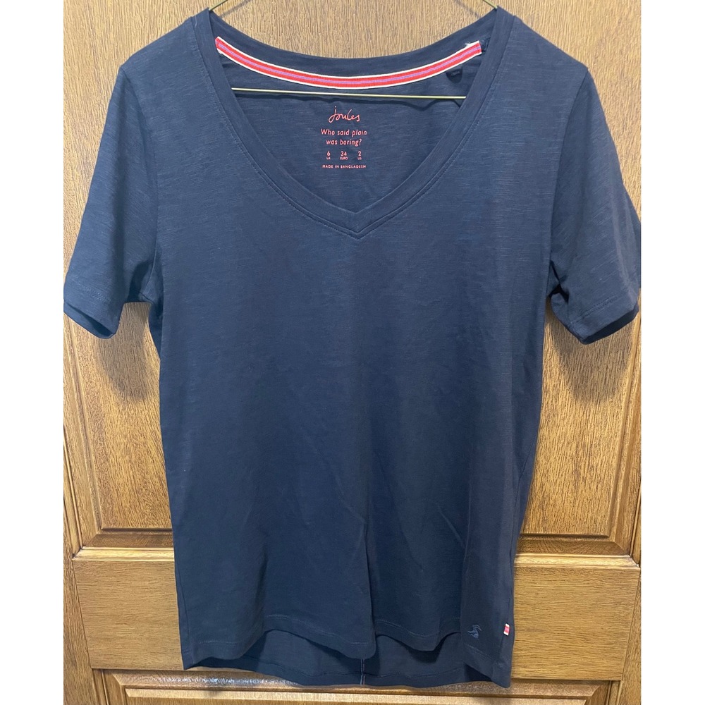Joules Celina Solid Drapey V-Neck T-Shirt